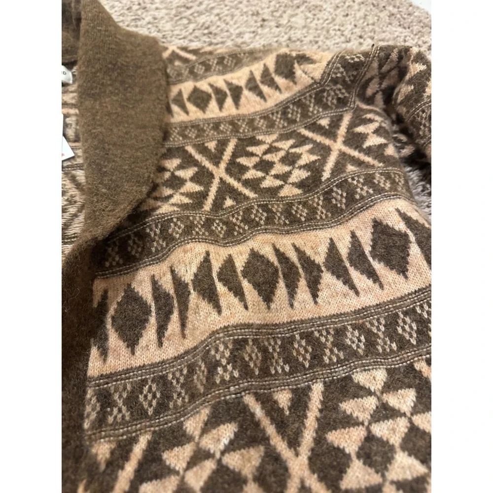 Lucky Brand‎ Southwestern Aztec Shawl Collar Cardigan Sweater Medium NWT